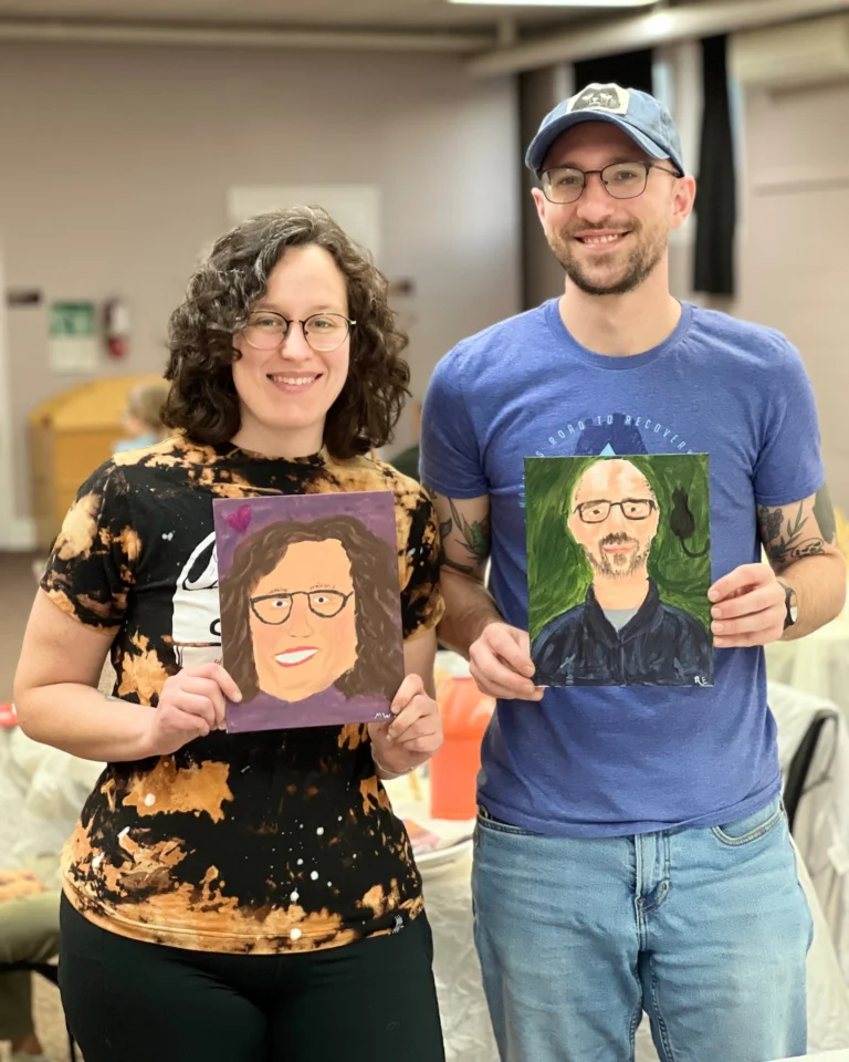 Thank you to everyone who came to Paint Night this week! Your portraits of your partners (and dog!) turned out AMAZING. 

Interested in attending another "Paint Your Partner" Paint Night? Let us know in the comments below if we should host another one!