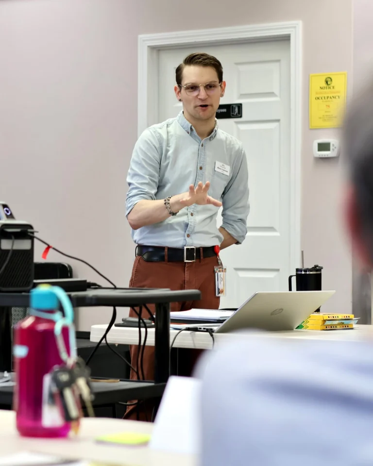 Thank you to Mason Cashman from Sweetser, as well as Age Friendly Biddeford, for partnering with us to offer Mental Health First Aid training to our staff and community members earlier this week.

We received valuable and practical information on how to recognize and respond to mental health challenges, how to help those in crisis situations, and how to connect people with the resources they need. 

This training will allow us to continue to be  a welcoming and supportive place for everyone who visits.

Thank you again!

@sweetsermentalhealth Age Friendly Biddeford
