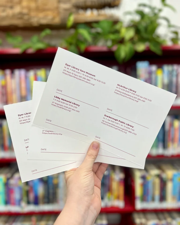 Stop by and grab your Library Passport! Get a stamp at each of these wonderful libraries, see what they have, and receive a small prize at the end. 

@dyerlibrary_sacomuseum  Libby Memorial Library @ooblibrary @scarboroughpubliclibrary